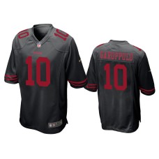 Men San Francisco 49ers #10 Black Jimmy Garoppolo Nike Game Jersey