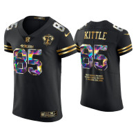 Men San Francisco 49ers #85 2021 George Kittle Black Career Highlights Jersey