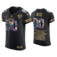 Men San Francisco 49ers #80 2021 Jerry Rice Black Career Highlights Jersey