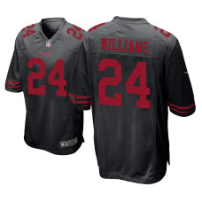 Men San Francisco 49ers #24 Black K'Waun Williams Nike Game Jersey