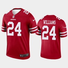 Men San Francisco 49ers #24 K'Waun Williams Scarlet Nike legend color rush Jersey