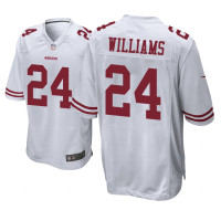 Men San Francisco 49ers #24 White K'Waun Williams Nike Game Jersey