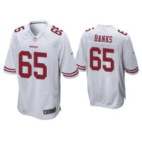 Men San Francisco 49ers #65 Aaron Banks White Game Jersey