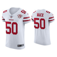 Men San Francisco 49ers #50 Alex Mack White 75th Anniversary Jersey