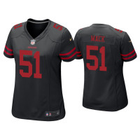 Women San Francisco 49ers #50 Alex Mack Black Game Jersey