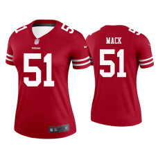 Women San Francisco 49ers #50 Alex Mack Scarlet Legend Jersey