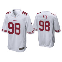 Men San Francisco 49ers #98 Arden Key White Game Jersey