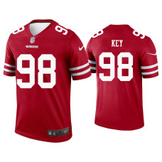 Men San Francisco 49ers #98 Arden Key Scarlet Legend Jersey