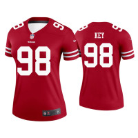 Women San Francisco 49ers #98 Arden Key Scarlet Legend Jersey