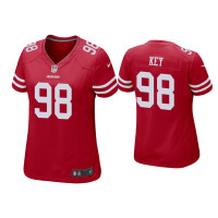 Women San Francisco 49ers #98 Arden Key Scarlet Game Jersey