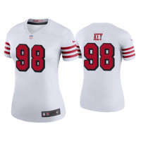 Women San Francisco 49ers #98 Color Rush Legend Arden Key White Jersey