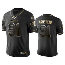 Men San Francisco 49ers #91 2019 Golden Edition Vapor Untouchable Limited Arik Armstead Black Jersey