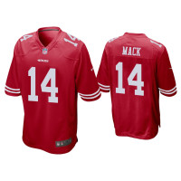 Men San Francisco 49ers #14 Austin Mack Scarlet Game Jersey