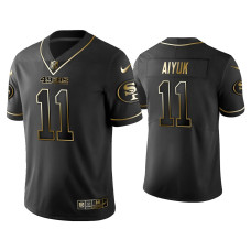 Men San Francisco 49ers #11 Golden Edition Vapor Limited 49ers Brandon Aiyuk Black Jersey