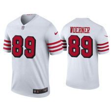 Men San Francisco 49ers #89 Color Rush Legend Charlie Woerner White Jersey