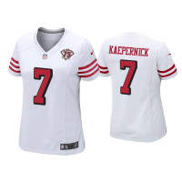 Women San Francisco 49ers #7 Colin Kaepernick White 75th Anniversary Jersey