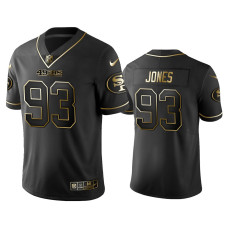 Men San Francisco 49ers #93 Golden Edition Vapor Untouchable Limited 49ers D.J. Jones Black Jersey