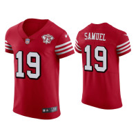 Men San Francisco 49ers #19 Deebo Samuel Scarlet 75th Anniversary Jersey