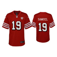 Youth San Francisco 49ers #19 Deebo Samuel Scarlet 75th Anniversary Jersey