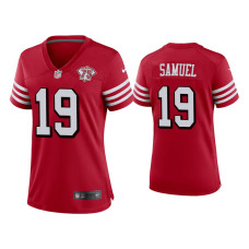 Women San Francisco 49ers #19 Deebo Samuel Scarlet 75th Anniversary Jersey