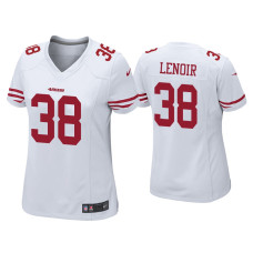 Women San Francisco 49ers #38 Deommodore Lenoir White Game Jersey