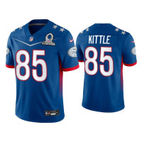 Men San Francisco 49ers #85 George Kittle 2022 NFC Pro Bowl Royal Game Jersey