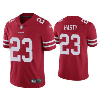 Men San Francisco 49ers #23 Vapor Limited JaMycal Hasty 49ers Scarlet Jersey