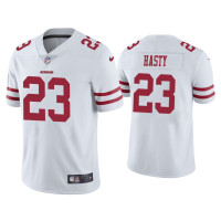 Men San Francisco 49ers #23 Vapor Limited JaMycal Hasty 49ers White Jersey