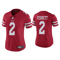 Women San Francisco 49ers #2 Vapor Limited Jason Verrett 49ers Scarlet Jersey