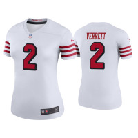 Women San Francisco 49ers #2 Color Rush Legend Jason Verrett White Jersey