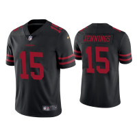 Men San Francisco 49ers #15 Vapor Limited Jauan Jennings 49ers Black Jersey