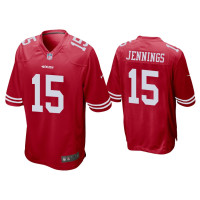 Men San Francisco 49ers #15 Jauan Jennings Scarlet Game Jersey