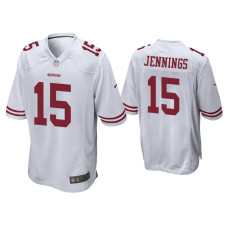 Men San Francisco 49ers #15 Jauan Jennings White Game Jersey