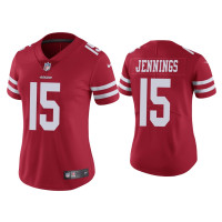 Women San Francisco 49ers #15 Vapor Limited Jauan Jennings 49ers Scarlet Jersey