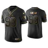 Men San Francisco 49ers #99 Golden Edition Vapor Limited 49ers Javon Kinlaw Black Jersey