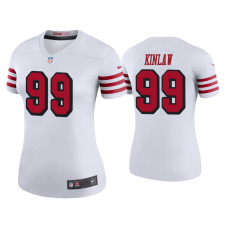 Women San Francisco 49ers #99 Color Rush Legend Javon Kinlaw White Jersey