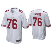 Men San Francisco 49ers #76 Jaylon Moore White Game Jersey