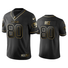 Men San Francisco 49ers #80 2019 Golden Edition Vapor Untouchable Limited Jerry Rice Black Jersey