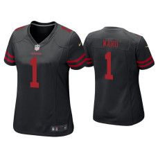 Women San Francisco 49ers #1 Jimmie Ward Black Game Jersey