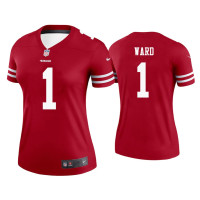 Women San Francisco 49ers #1 Jimmie Ward Scarlet Legend Jersey