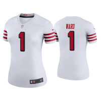 Women San Francisco 49ers #1 Color Rush Legend Jimmie Ward White Jersey