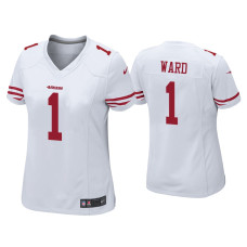 Women San Francisco 49ers #1 Jimmie Ward White Game Jersey