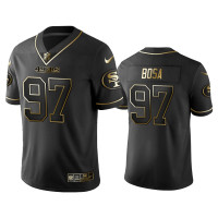 Men San Francisco 49ers #97 2019 Golden Edition Vapor Limited 49ers Nick Bosa Black Jersey