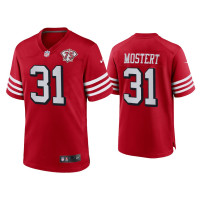 Men San Francisco 49ers #31 Raheem Mostert Scarlet 75th Anniversary Jersey