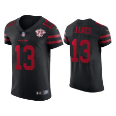 Men San Francisco 49ers #13 Richie James Black 75th Anniversary Jersey