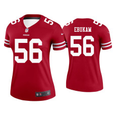 Women San Francisco 49ers #56 Samson Ebukam Scarlet Legend Jersey