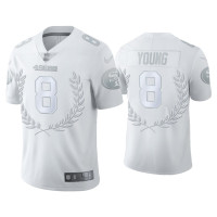 Men San Francisco 49ers #8 NFL MVP Platinum Limited 49ers Steve Young White Jersey