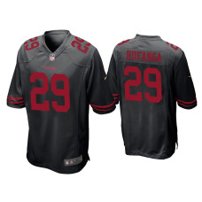 Men San Francisco 49ers #29 Talanoa Hufanga Black Game Jersey