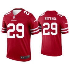 Men San Francisco 49ers #29 Talanoa Hufanga Scarlet Legend Jersey