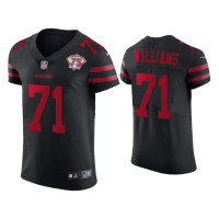 Men San Francisco 49ers #71 Trent Williams Black 75th Anniversary Jersey